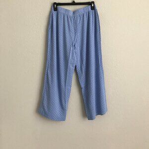 Susan Graver Petite Printed Spa Knit Cropped Pants - Blue (Sz XSP) a487775